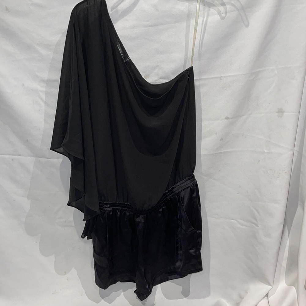 New Guess Marciano One shoulder Chiffon Silk Romper S